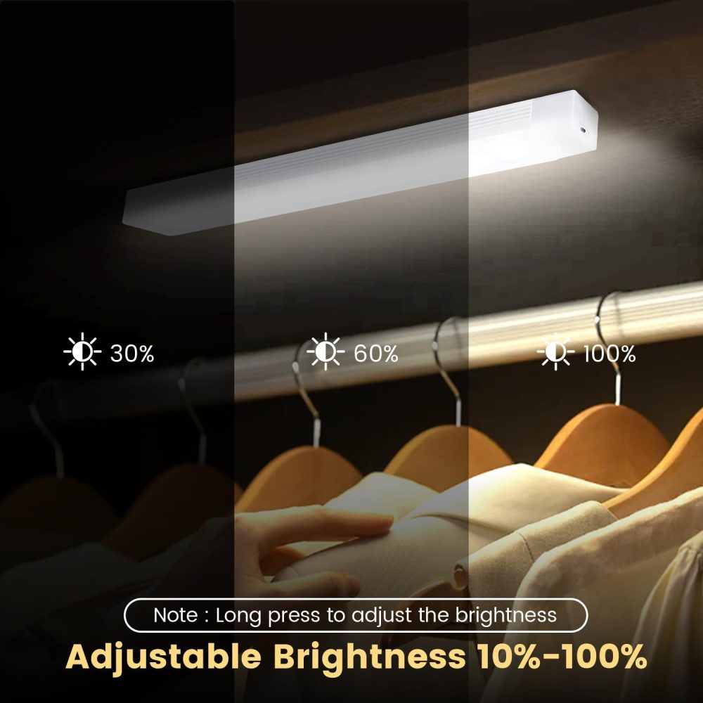 5 Pack Motion Sensor Under Cabinet Lights with Magnetic, LED Rechargeable 8 Inch Under Counter Closet Lights for Wardrobe Cupboard Kitchen - Image 4