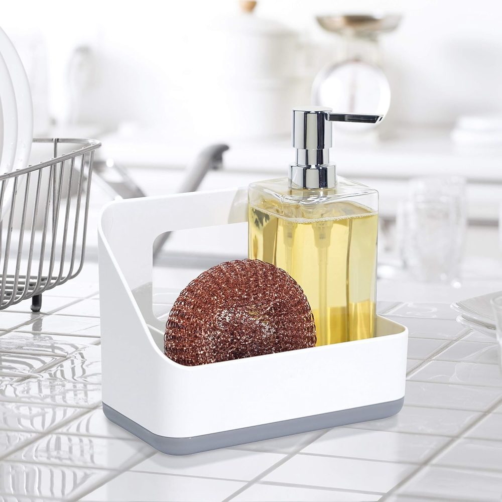 OGGI Square Glass Soap Dispenser - 13oz, Heavy Glass, Rustproof Pump - Ideal Hand Soap Dispenser, Bathroom, Kitchen Dish Soap Dispenser, Hand Sanitizer Dispenser, Clear/Chrome - Image 3